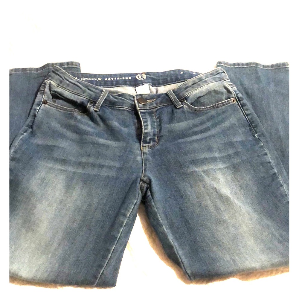 Denim boyfriend fit crops size 4